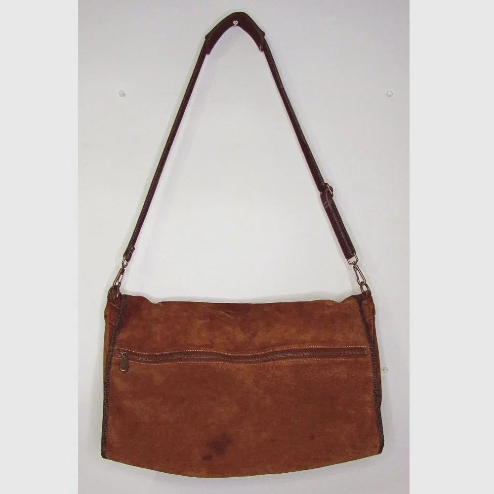 Wilsons Leather M. JULIAN Suede Messenger Bag Tote